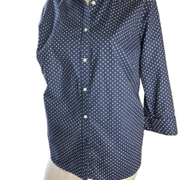 Ralph Lauren no iron polka dot shirt 1x - Picture 1 of 2